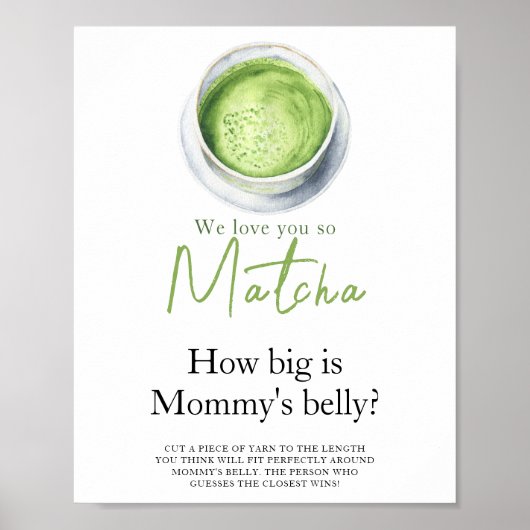 Baby is brewing Matcha How big is mommy's belly ポスター (正面)