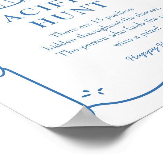 Baby is Brewing Pacifier Sign ポスター (角)