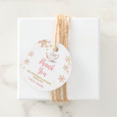 Baby Is Brewing Pink Winter Tea Party Baby Shower フェイバータグ (インサイチュ)
