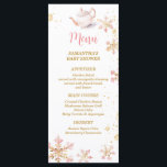 Baby Is Brewing Pink Winter Tea Party Baby Shower メニュー<br><div class="desc">Baby Is Brewing Pink Winter Tea Party Baby Shower Menu Card
All wordings can be customized</div>