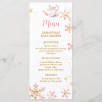 Baby Is Brewing Pink Winter Tea Party Baby Shower