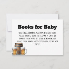 Baby is Brewing Rustic Bring a Book Baby Shower サンキューカード
