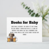 Baby is Brewing Rustic Bring a Book Baby Shower サンキューカード (スタンド正面)