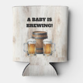 Baby is Brewing Rustic Co-Ed Shower Can Cooler 缶クーラー (正面)