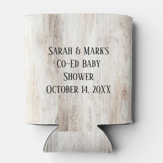 Baby is Brewing Rustic Co-Ed Shower Can Cooler 缶クーラー (裏面)