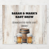 Baby is Brewing Rustic Custom Beer Bottle Label ビールラベル (シングルラベル)