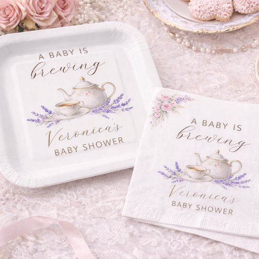 Baby is Brewing Tea Party  ペーパープレート