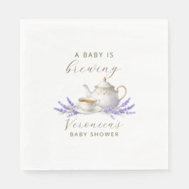 Baby is Brewing Tea Party Baby Shower スタンダードランチョンナプキン