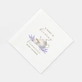 Baby is Brewing Tea Party Baby Shower スタンダードランチョンナプキン (角)