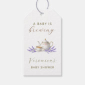 Baby is Brewing Tea Party Welcome Sign ギフトタグ (正面)