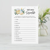  Baby Is Brewing Word Scramble Baby Shower Card 招待状 (スタンド正面)