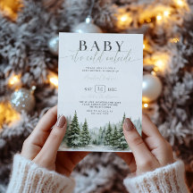 Baby It’s Cold Outside 冬のベビーシャワー招待状