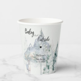 Baby It’s Cold Outside 冬のモミの木の木立 紙コップ