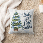Baby, It’s Cold Outside 冬の男の子のベビーシャワー クッション (ブランケット)