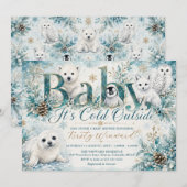 Baby It’s Cold Outside 冬の赤ちゃんお披露目会 招待状 (正面/裏面)