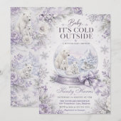 Baby It’s Cold Outside 冬の赤ちゃんお披露目会 招待状 (正面/裏面)