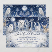 Baby It’s Cold Outside 冬の赤ちゃんお披露目会 招待状 (正面/裏面)
