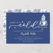 Baby It’s Cold Outside Baby Shower 招待状 (正面/裏面)
