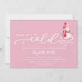 Baby It’s Cold Outside Baby Shower 招待状 (正面)