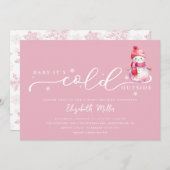 Baby It’s Cold Outside Baby Shower 招待状 (正面/裏面)