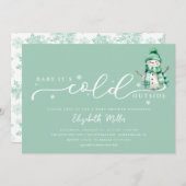 Baby It’s Cold Outside Baby Shower 招待状 (正面/裏面)
