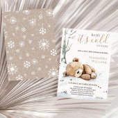Baby It’s Cold Outside bear Baby Shower Invitation 招待状