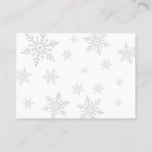 Baby It’s Cold Outside Pink Bow Diaper Raffle 名刺 (裏面)