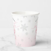 Baby It’s Cold Outside Pink Bow Winter Baby Shower 紙コップ (左)