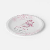 Baby It’s Cold Outside Pink Paper Plates ペーパープレート (アングル)