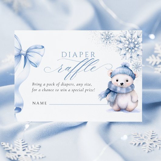Baby It’s Cold Outside Polar Bear Diaper Raffle Ca エンクロージャーカード