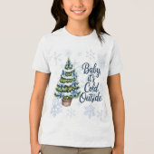Baby, It’s Cold Outside Winter Baby Boy Shower トライブレンドＴシャツ (正面)
