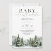 Baby It’s Cold Outside Winter Baby Shower Invite 招待状 (正面)