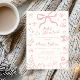 Baby It’s Cold Outside Winter Baby Shower Party 招待状