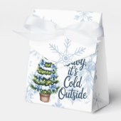 Baby, It’s Cold Outside Winter Boy Baby Shower フェイバーボックス (正面サイド)