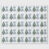 Baby, It’s Cold Outside Winter Boy Baby Shower ラッピングペーパー (フラット)