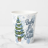 Baby, It’s Cold Outside Winter Boy Baby Shower 紙コップ (裏面)