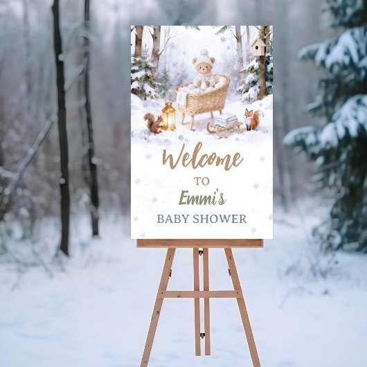 Baby, It’s Cold Outside Winter Woodland  ポスター