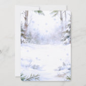 Baby It’s Cold Outside Winter Woodland Baby Shower 招待状 (裏面)