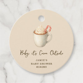 Baby, It's Cocoa Outside Baby Shower フェイバータグ