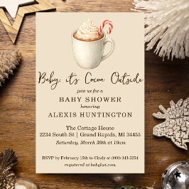 Baby, it's Cocoa Outside Baby Shower Invitation 招待状