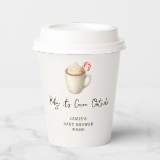 Baby, It's Cocoa Outside Baby Shower Paper Cups 紙コップ