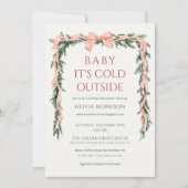 Baby It's Cold Outside オールインワン ベビーシャワー 招待状 (正面)