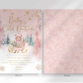 Baby It's Cold Outside クリスマスくまベビーシャワー 招待状
