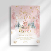 Baby It's Cold Outside クリスマスくまベビーシャワー 招待状