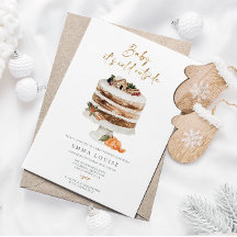 『Baby It's Cold Outside』クリスマスケーキ ベビーシャワー