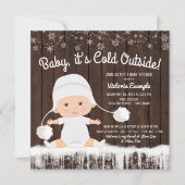Baby its Cold Outside スノーベイビーシャワー招待状 招待状 (正面)