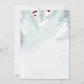 『Baby It's Cold Outside』パステルカラーの松の装飾 招待状 (裏面)