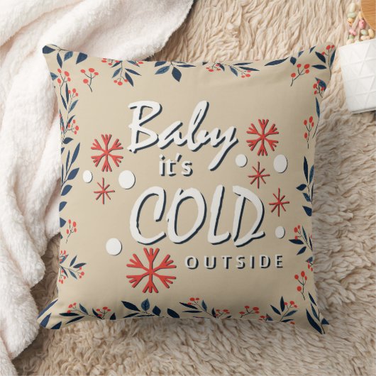 Baby It's Cold Outside ピロー (ブランケット)