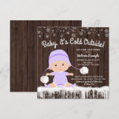 Baby its Cold Outside ベビーシャワーの招待状 招待状 (正面/裏面)