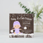 Baby its Cold Outside ベビーシャワーの招待状 招待状 (スタンド正面)